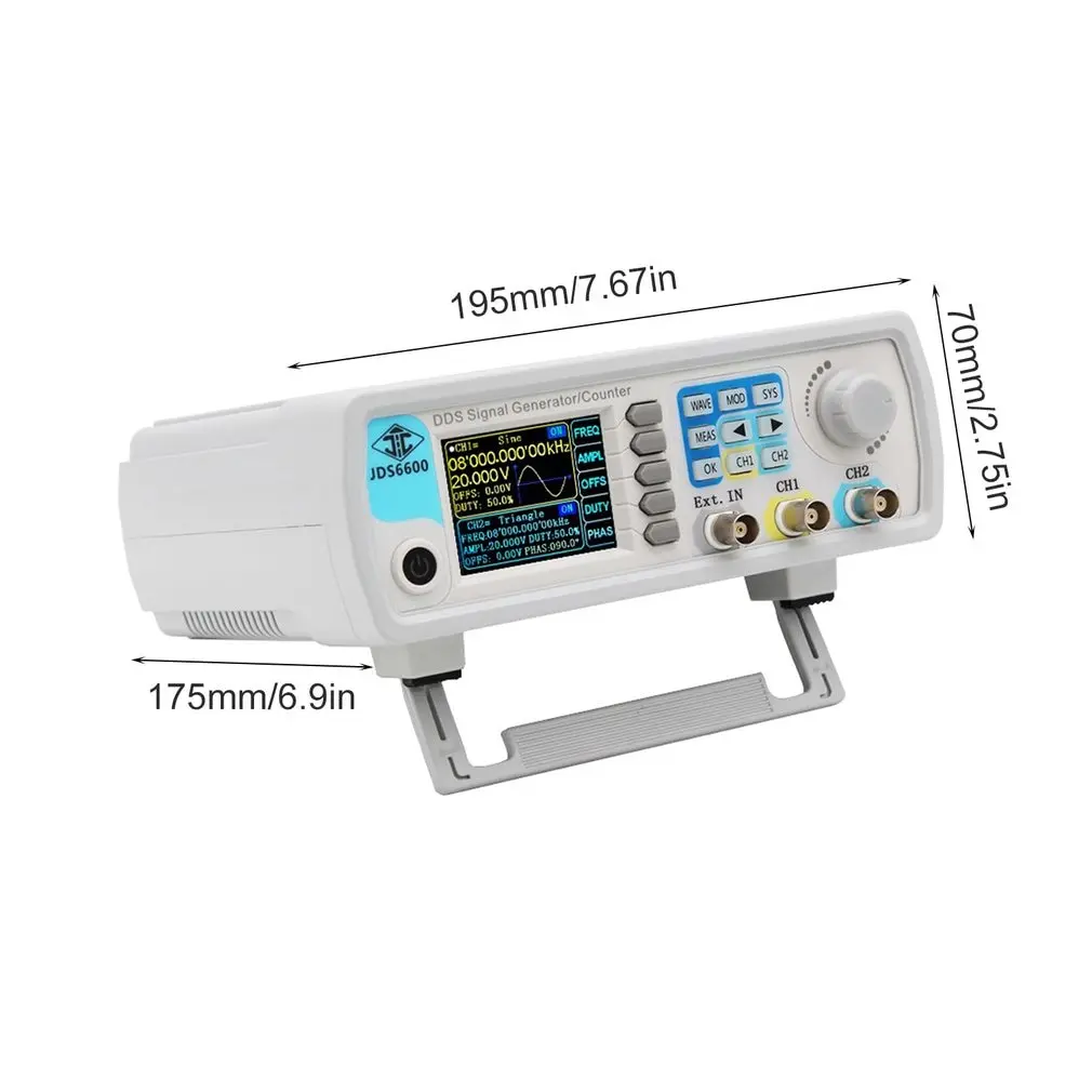 JDS6600 60MHz Digital Control DDS Dual-channel Arbitrary Waveform Functional Signal Generator Frequency Meter High Precision
JDS6600 60MHz Digital Control DDS Dual-channel Arbitrary Waveform Functional Signal Generator Frequency Meter High Precision