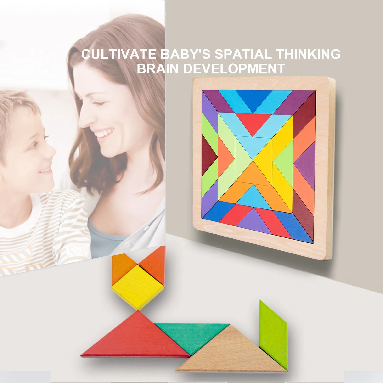 Wooden Montessori Rainbow Building Blocks Early Childhood Education Tangram Variety Shape Puzzle Kid's Educational Toy Blocks
Wooden Montessori Rainbow Building Blocks Early Childhood Education Tangram Variety Shape Puzzle Kid's Educational Toy Blocks