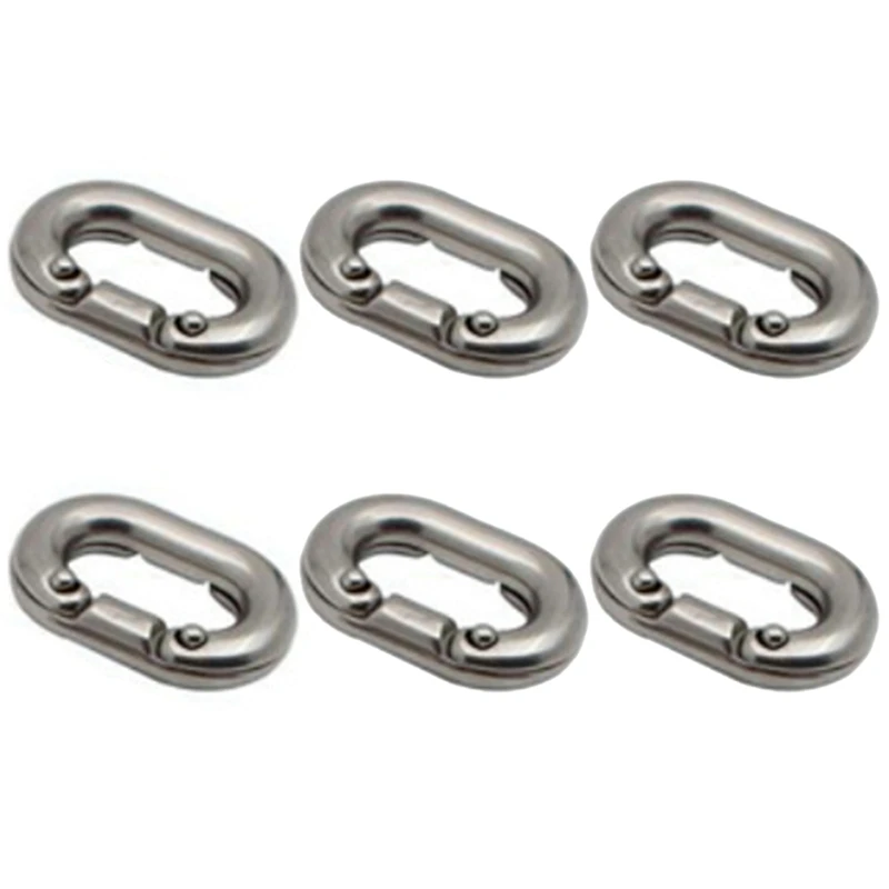 Promotion! 6x Stainless Steel 316 Chain Buckle Chain Clip Chain Link Buckle Quick Link Ring Riveted Chain Buckle 8mm & 6mm
Promotion! 6x Stainless Steel 316 Chain Buckle Chain Clip Chain Link Buckle Quick Link Ring Riveted Chain Buckle 8mm & 6mm