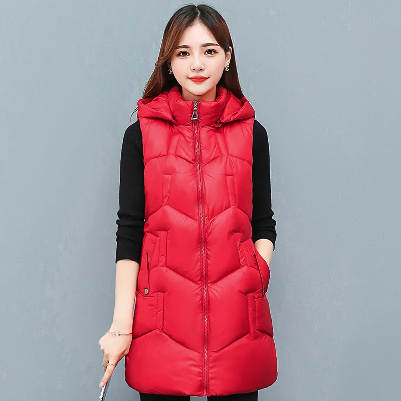 2021 New Autumn Winter Women's Long Vests Hooded Loose Down Cotton Women's Waistcoat Fashion Solid Zipper Sleeveless Jacket
2021 New Autumn Winter Women's Long Vests Hooded Loose Down Cotton Women's Waistcoat Fashion Solid Zipper Sleeveless Jacket