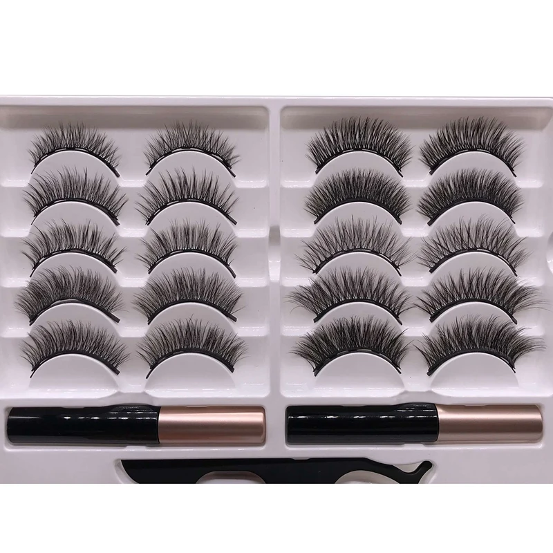 10 Pairs 3D Magnetic Eyelashes Set Magnetic Liquid Eyeliner Magnet Eyelash&Tweezers Waterproof Lasting Lashes Extension
10 Pairs 3D Magnetic Eyelashes Set Magnetic Liquid Eyeliner Magnet Eyelash&Tweezers Waterproof Lasting Lashes Extension