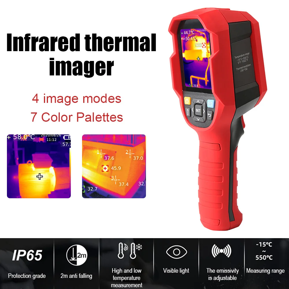 UNI-T UTi260B Infrared Thermal Imager Handheld Automotive Inspection Temperature Imaging Transmission Thermal HD Camera
UNI-T UTi260B Infrared Thermal Imager Handheld Automotive Inspection Temperature Imaging Transmission Thermal HD Camera