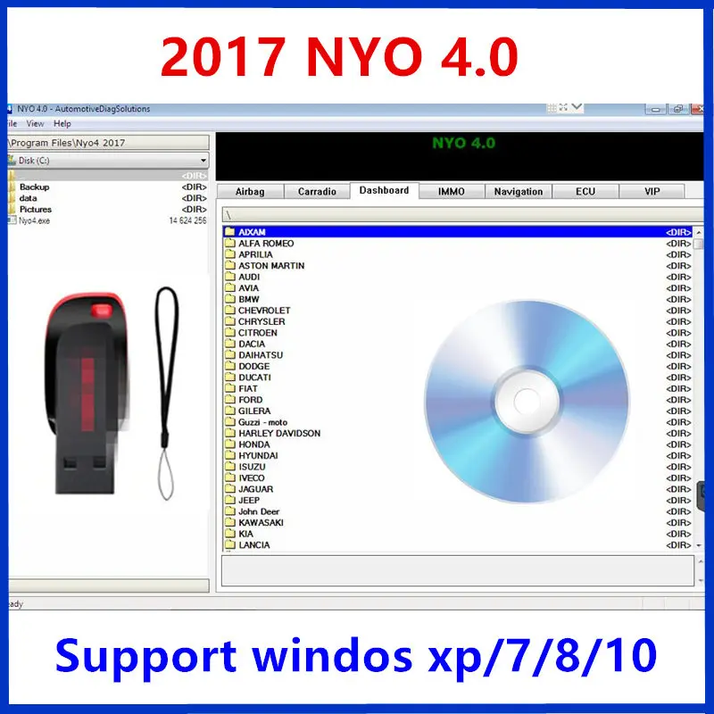 

Новейшая 2017 NYO 4 Полная база данных, подушка безопасности, автомобильное радио, приборная панель, IMMO, навигационное программное обеспечение ...