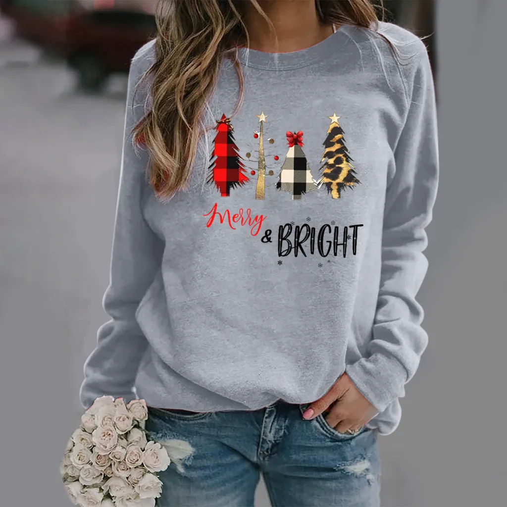 Women Hoodie Merry Bright Plaid Christmas Tree Printed Hoodies Women Fleece Long Sleeve O Neck Loose Sweatshirt Pullovers Winter
Women Hoodie Merry Bright Plaid Christmas Tree Printed Hoodies Women Fleece Long Sleeve O Neck Loose Sweatshirt Pullovers Winter