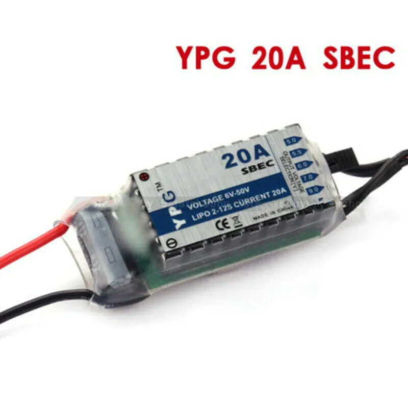 YPG 20A SBEC бесщеточный ESC для радиоуправляемого вертолета, вход высокого напряжения (2 ~ 12S lipoly)
YPG 20A SBEC бесщеточный ESC для радиоуправляемого вертолета, вход высокого напряжения (2 ~ 12S lipoly)