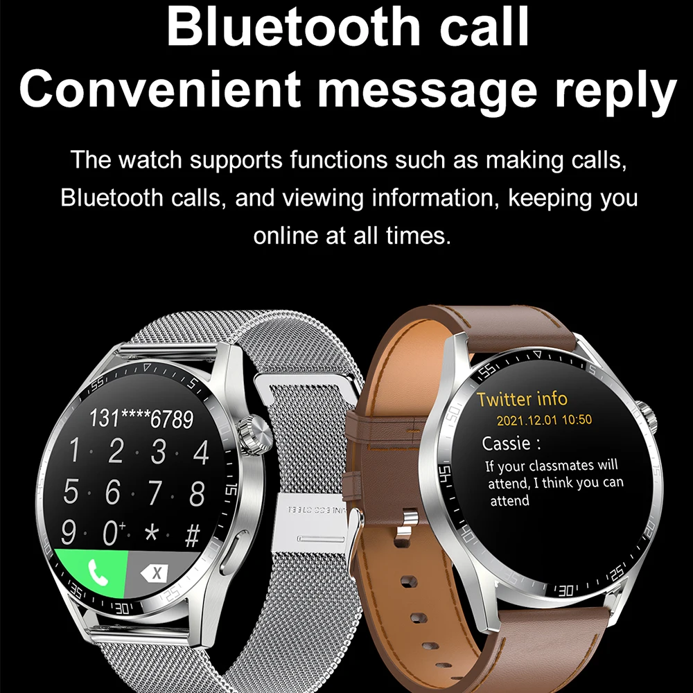 Смарт-часы LEMFO мужские с функцией ЭКГ NFC и Bluetooth вызов пользовательские циферблаты