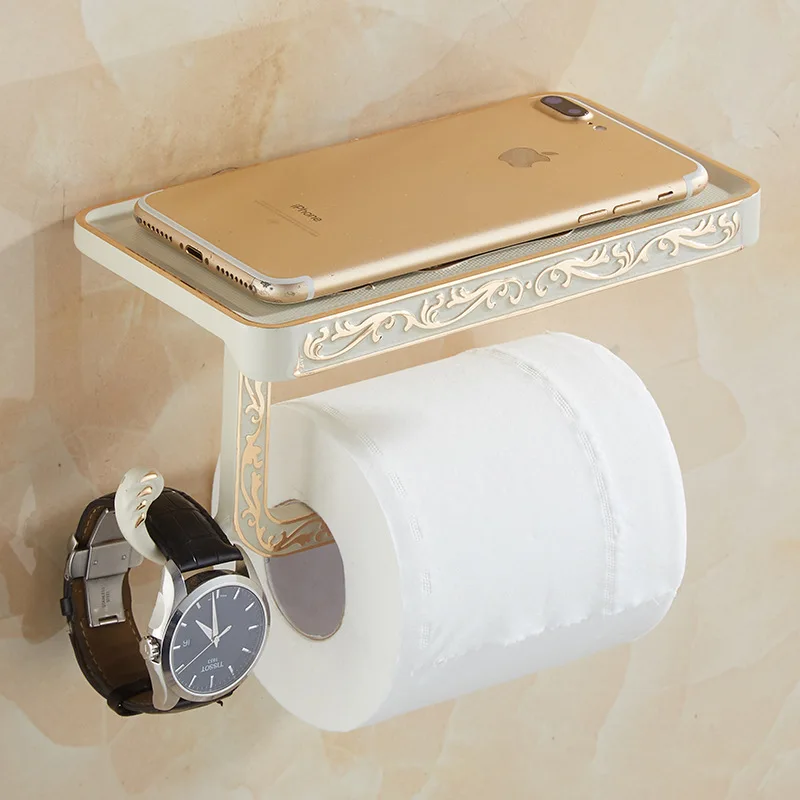 Vintage Decor Style Toilet Paper Holder With Phone Shelf Durable Practical Wall Mounted Hanging Bathroom accessories
Vintage Decor Style Toilet Paper Holder With Phone Shelf Durable Practical Wall Mounted Hanging Bathroom accessories