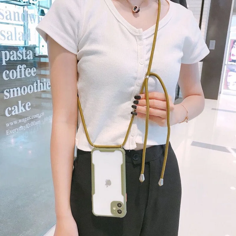 Luxury Transparent Clear Phone Case Crossbody Necklace Cord Lanyards With Rope For iphone 6 6S 7 8 Plus X XR XS 11 Pro Max Cover
Luxury Transparent Clear Phone Case Crossbody Necklace Cord Lanyards With Rope For iphone 6 6S 7 8 Plus X XR XS 11 Pro Max Cover