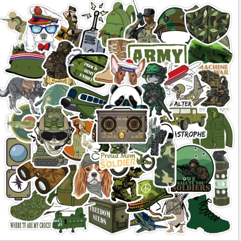 50 pcs military force Graffiti Waterproof Skateboard Travel Suitcase Phone Laptop Luggage Stickers Cute Kids Girl Toys
50 pcs military force Graffiti Waterproof Skateboard Travel Suitcase Phone Laptop Luggage Stickers Cute Kids Girl Toys