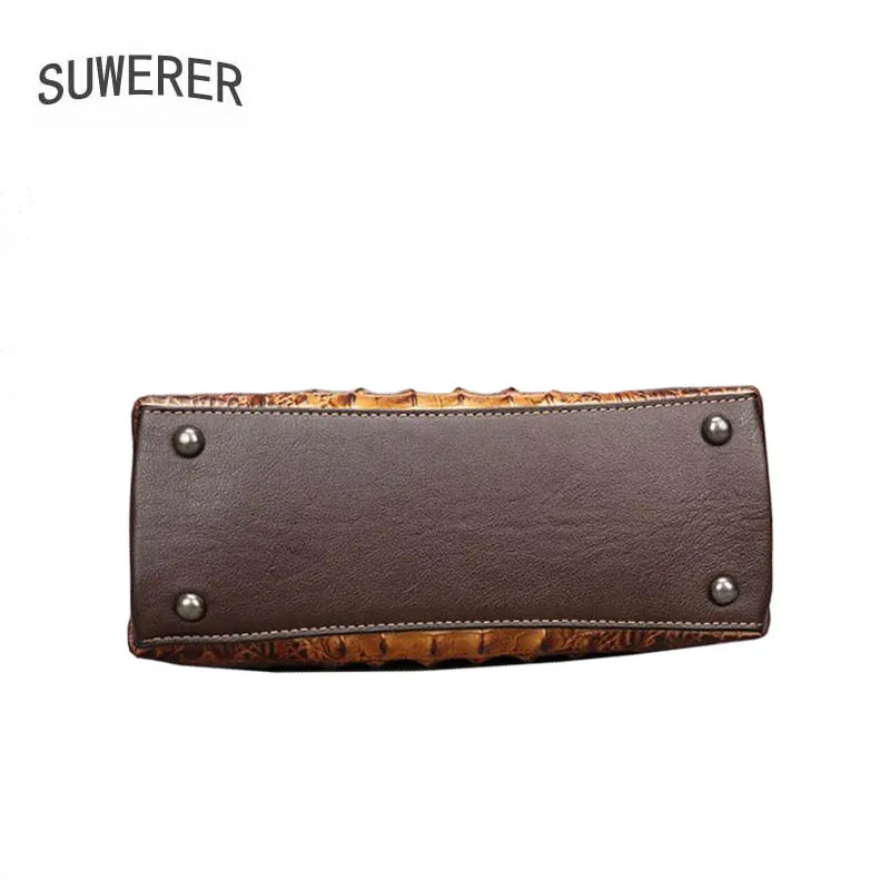 SUWERER women Genuine Leather Bag Fashion Women's famous brand luxury handbags women bags designer Crocodile pattern Female bag 
SUWERER women Genuine Leather Bag Fashion Women's famous brand luxury handbags women bags designer Crocodile pattern Female bag