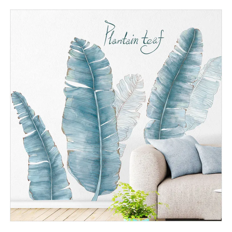 Nordic Style Plantain Leaf Wall Stickers Sofa TV Background Removable Wall Decals Living Room Bedroom Art Murals Home Decor
Nordic Style Plantain Leaf Wall Stickers Sofa TV Background Removable Wall Decals Living Room Bedroom Art Murals Home Decor
