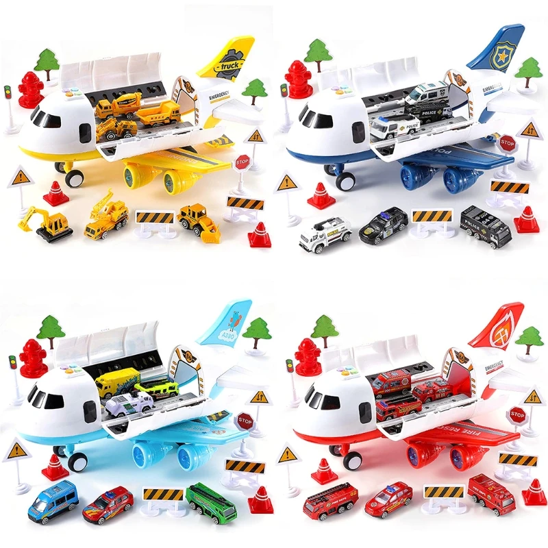 18pcs Children Inertia Plane Model Toy Set Large Storage Transport Aircraft with 6pcs Small Vehicles and 11pcs Road Sign 
18pcs Children Inertia Plane Model Toy Set Large Storage Transport Aircraft with 6pcs Small Vehicles and 11pcs Road Sign