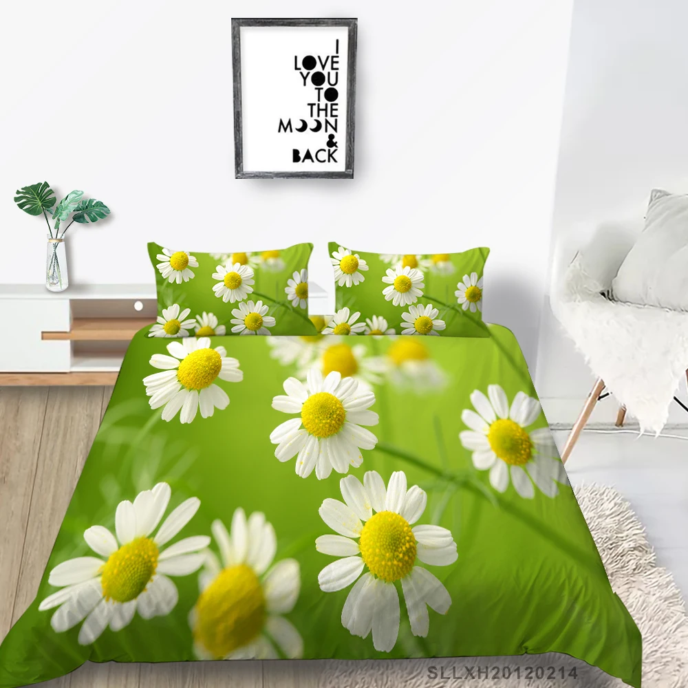 Floral Bedding Set Single Fresh Lifelike Country Style Duvet Cover Daisy Double Twin Full King Queen Nature Bed Set Green
Floral Bedding Set Single Fresh Lifelike Country Style Duvet Cover Daisy Double Twin Full King Queen Nature Bed Set Green