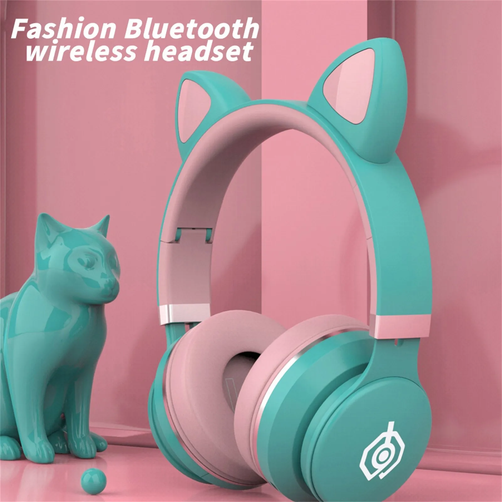 

Беспроводные Bluetooth-наушники KINGSTAR, складные наушники с креплением на голову, светящиеся кошачьи уши 5,0, гарнитура, аксессуары для девочек, под...