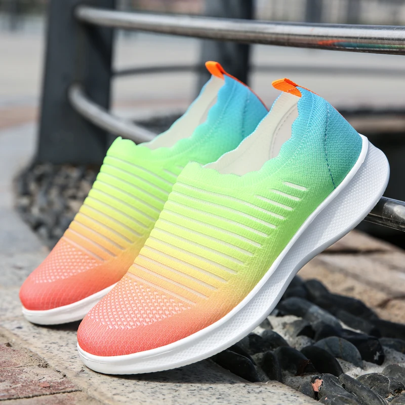Hot Rainbow Ultra light Running Shoes Women 2021 Summer Breathable Womens Sneakers Fashion Socks Shoes Slip on Sneakers Women
Hot Rainbow Ultra light Running Shoes Women 2021 Summer Breathable Womens Sneakers Fashion Socks Shoes Slip on Sneakers Women