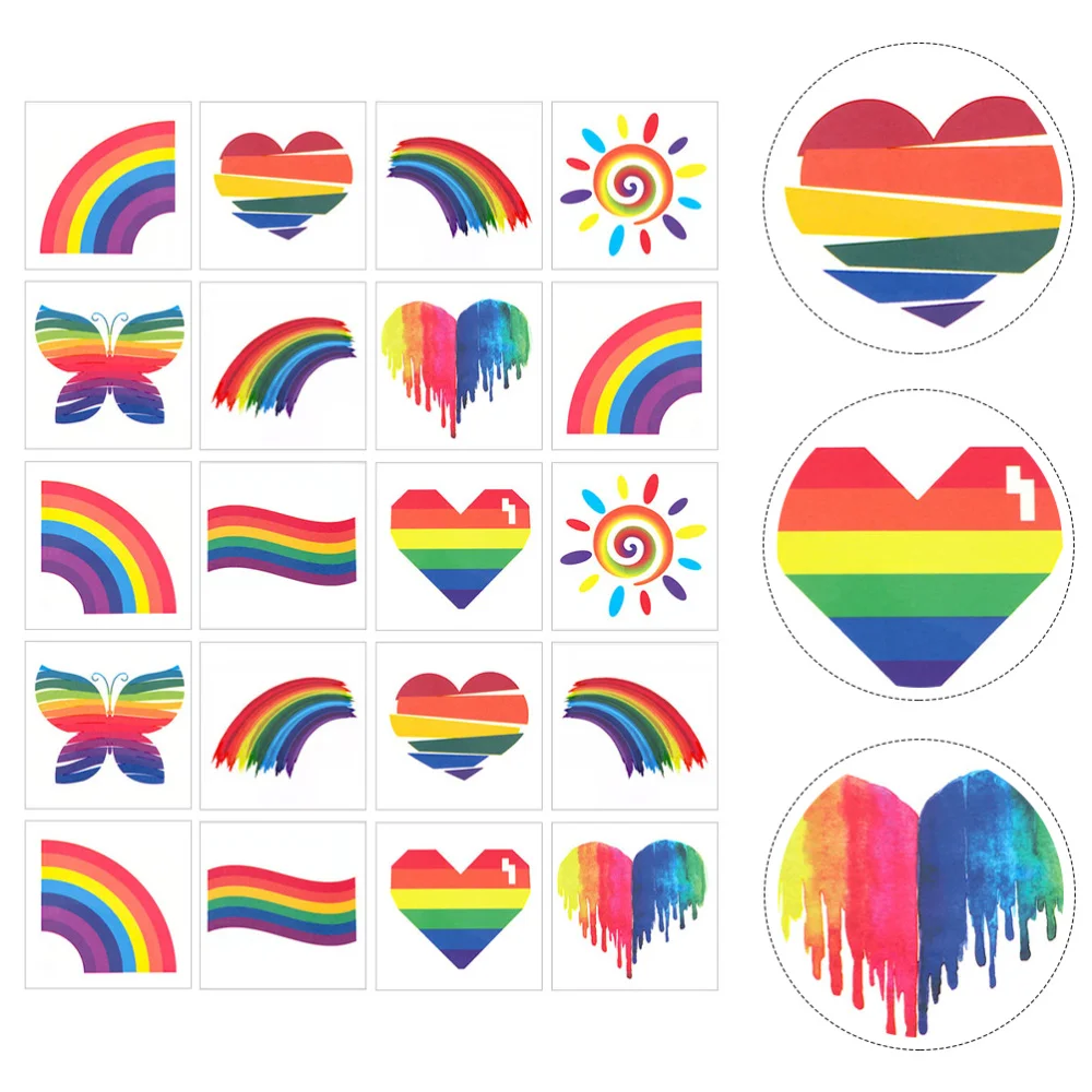 40 Sheets Gradient Rainbow Sticker Colorful Face Decoration Tattooing Sticker
40 Sheets Gradient Rainbow Sticker Colorful Face Decoration Tattooing Sticker