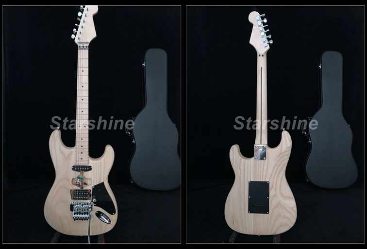Unfinished Franken Electric Guitar Y-ZX6 FR Bridge Black Hardcase Ash Body Small Pickguard Standard Size Guitar Kits
Unfinished Franken Electric Guitar Y-ZX6 FR Bridge Black Hardcase Ash Body Small Pickguard Standard Size Guitar Kits