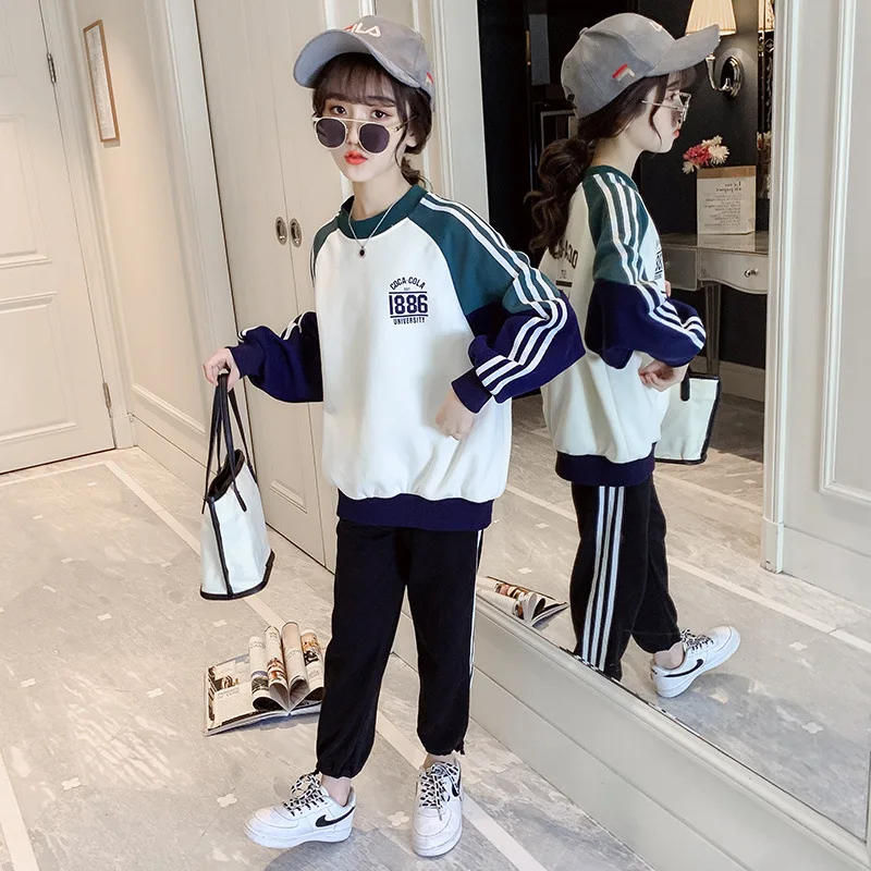 Stripe Spring Autumn Baby Boys Girls Clothing Set Kids Sweatshirts+Pants Outfits Teenage Sports Tops Children Suit High Quality
Stripe Spring Autumn Baby Boys Girls Clothing Set Kids Sweatshirts+Pants Outfits Teenage Sports Tops Children Suit High Quality