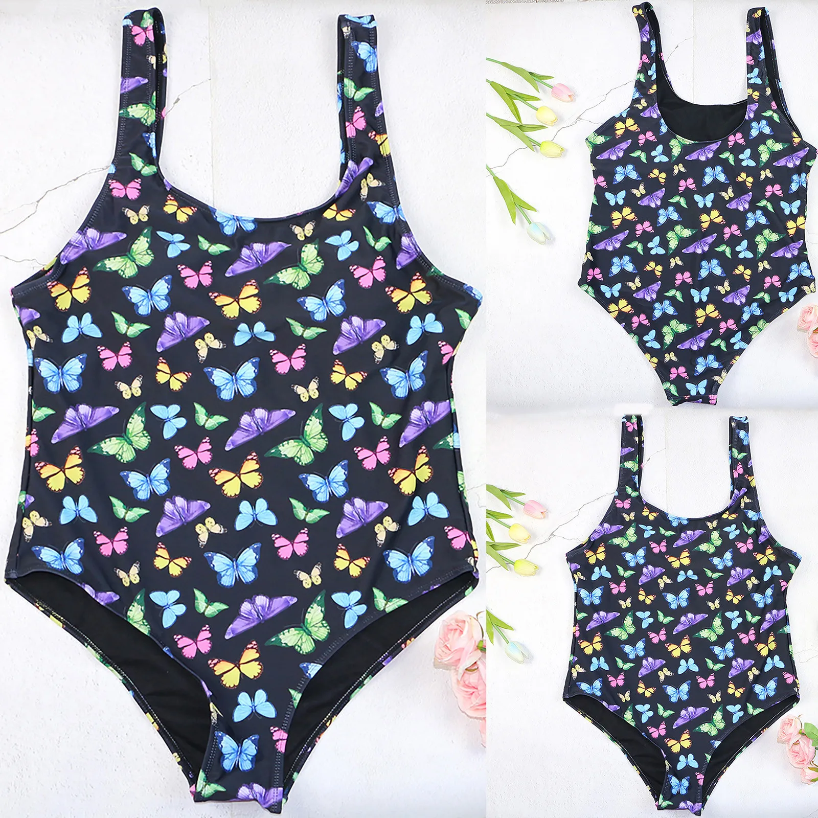 Women One-piece Swimwear Sexy Butterfly Print Sleeveless Sling Style Swimsuit Plus Size XL-4XL High Waisted Summer Beachwear A20
Women One-piece Swimwear Sexy Butterfly Print Sleeveless Sling Style Swimsuit Plus Size XL-4XL High Waisted Summer Beachwear A20