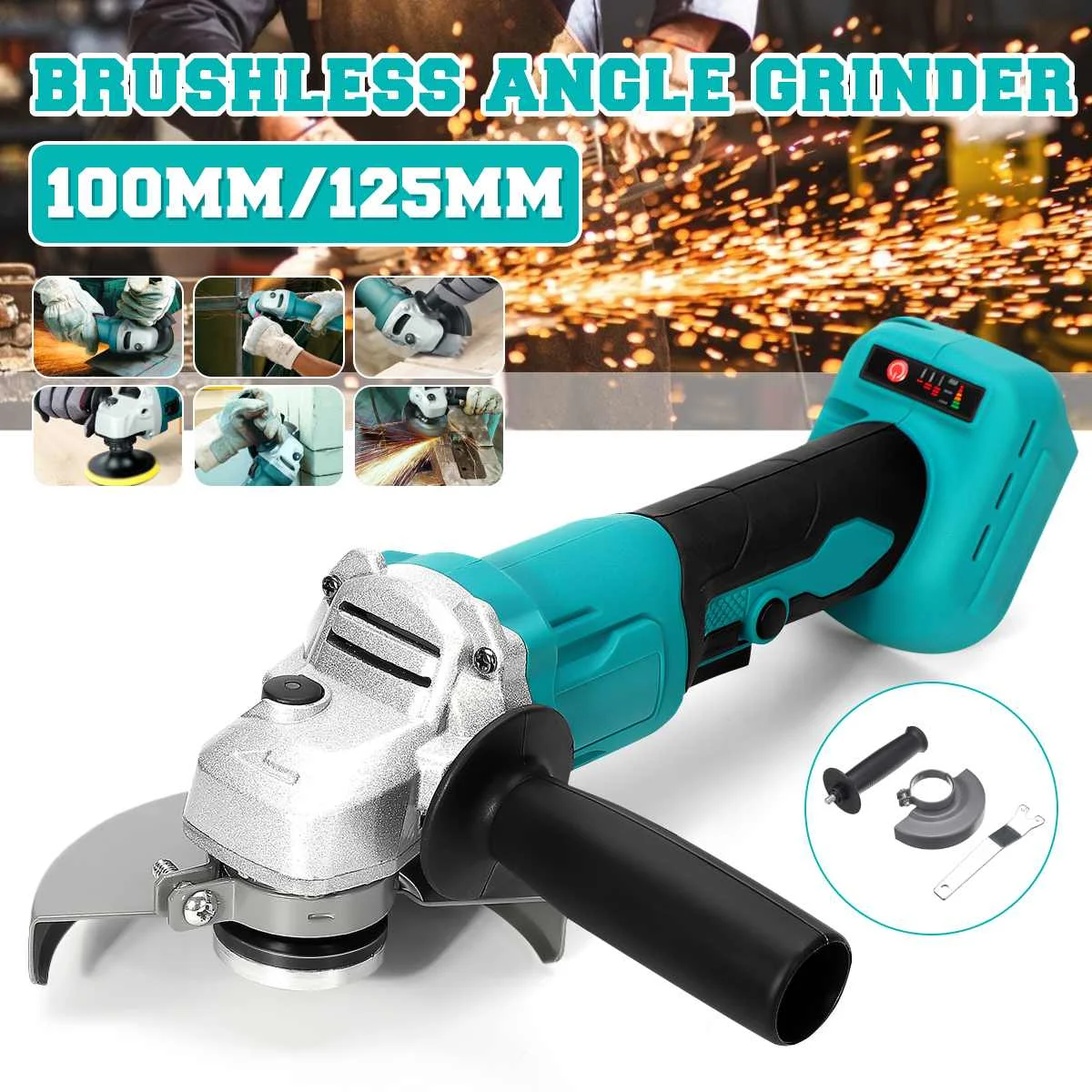 BLMIATKO 18V 125mm 100mm Brushless Electric Angle Grinder 3 speed Polisher Woodworking Grinding Power Tools For Makita Battery
BLMIATKO 18V 125mm 100mm Brushless Electric Angle Grinder 3 speed Polisher Woodworking Grinding Power Tools For Makita Battery