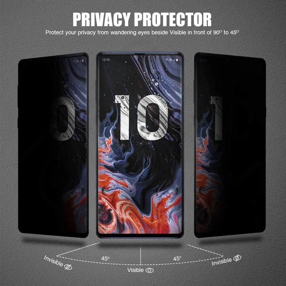9H 20D закаленное стекло с полным покрытием для SAMSUNG Galaxy Note10 S10 PLUS + Note 10 Pro Анти