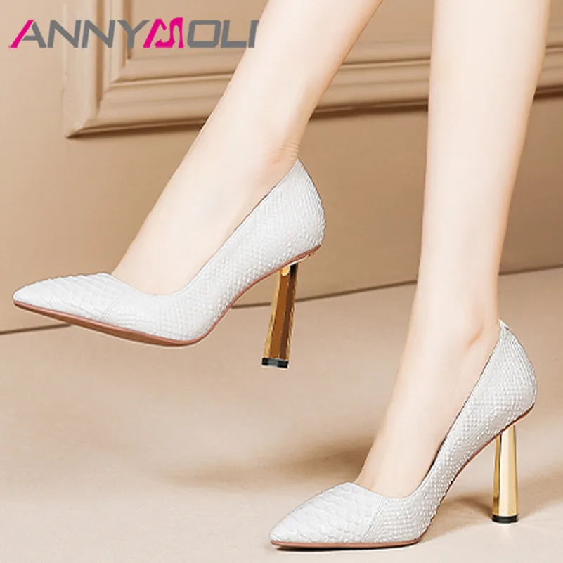 ANNYMOLI Women Pointed Toe Shoes Stiletto Heels Pumps Shallow Super High Heel Wedding Shoes Fashion Footwear Female Spring 43
ANNYMOLI Women Pointed Toe Shoes Stiletto Heels Pumps Shallow Super High Heel Wedding Shoes Fashion Footwear Female Spring 43