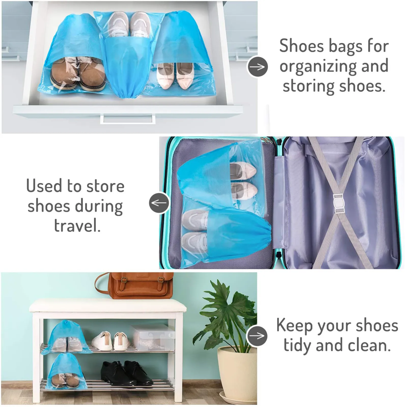 Travel Shoe Bag Large Non-Woven Drawstring Shoes Storage Bags Portable Organizer Bags Shoe Sorting Pouch Multifunction
Travel Shoe Bag Large Non-Woven Drawstring Shoes Storage Bags Portable Organizer Bags Shoe Sorting Pouch Multifunction