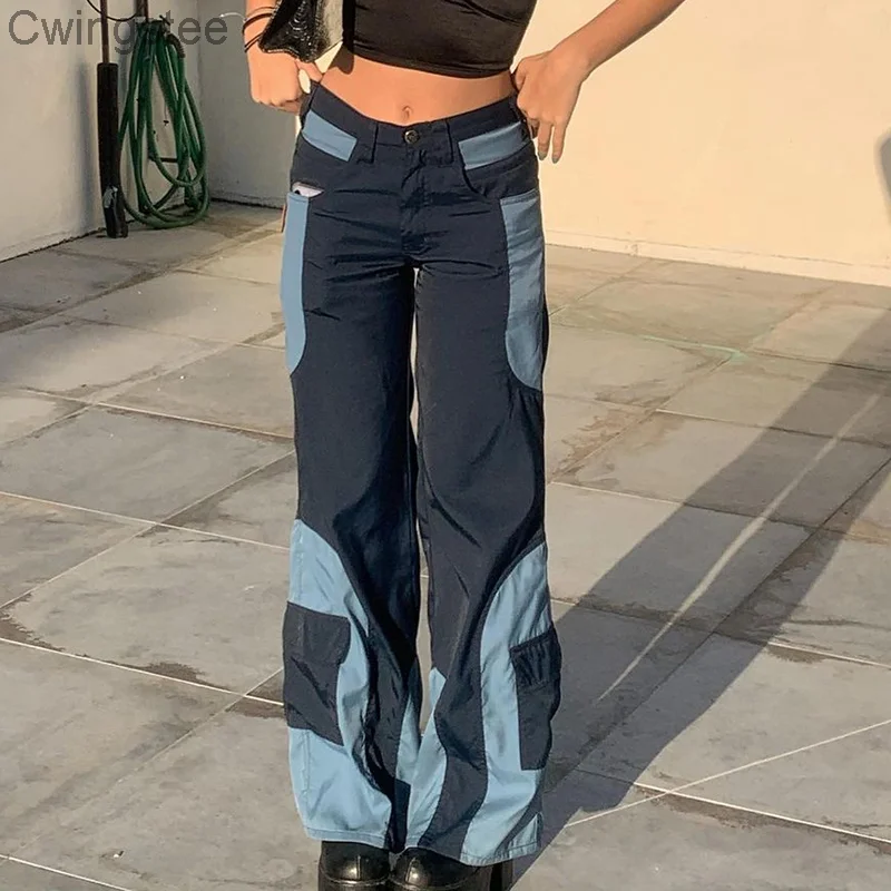 Patchwork Retro Y2K Cargo Pants Streetwear Joggers Contrast Color Cute Straight Trousers Aesthetic 90s Sweatpants
Patchwork Retro Y2K Cargo Pants Streetwear Joggers Contrast Color Cute Straight Trousers Aesthetic 90s Sweatpants