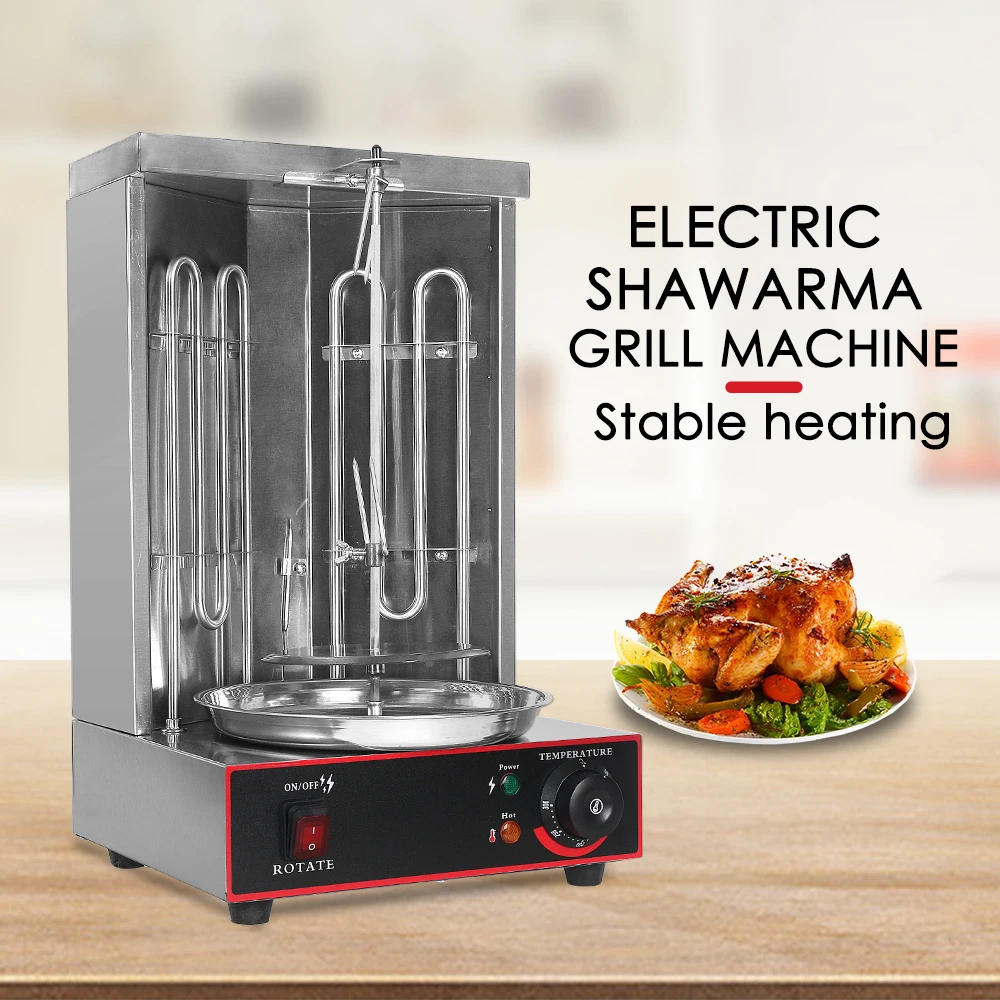 Electric Shawarma Grill Machine Barbecues Grills Tabletop Two Heating Pipes 110V Auto Rotating BBQ Meat Kebab Roast Grill
Electric Shawarma Grill Machine Barbecues Grills Tabletop Two Heating Pipes 110V Auto Rotating BBQ Meat Kebab Roast Grill