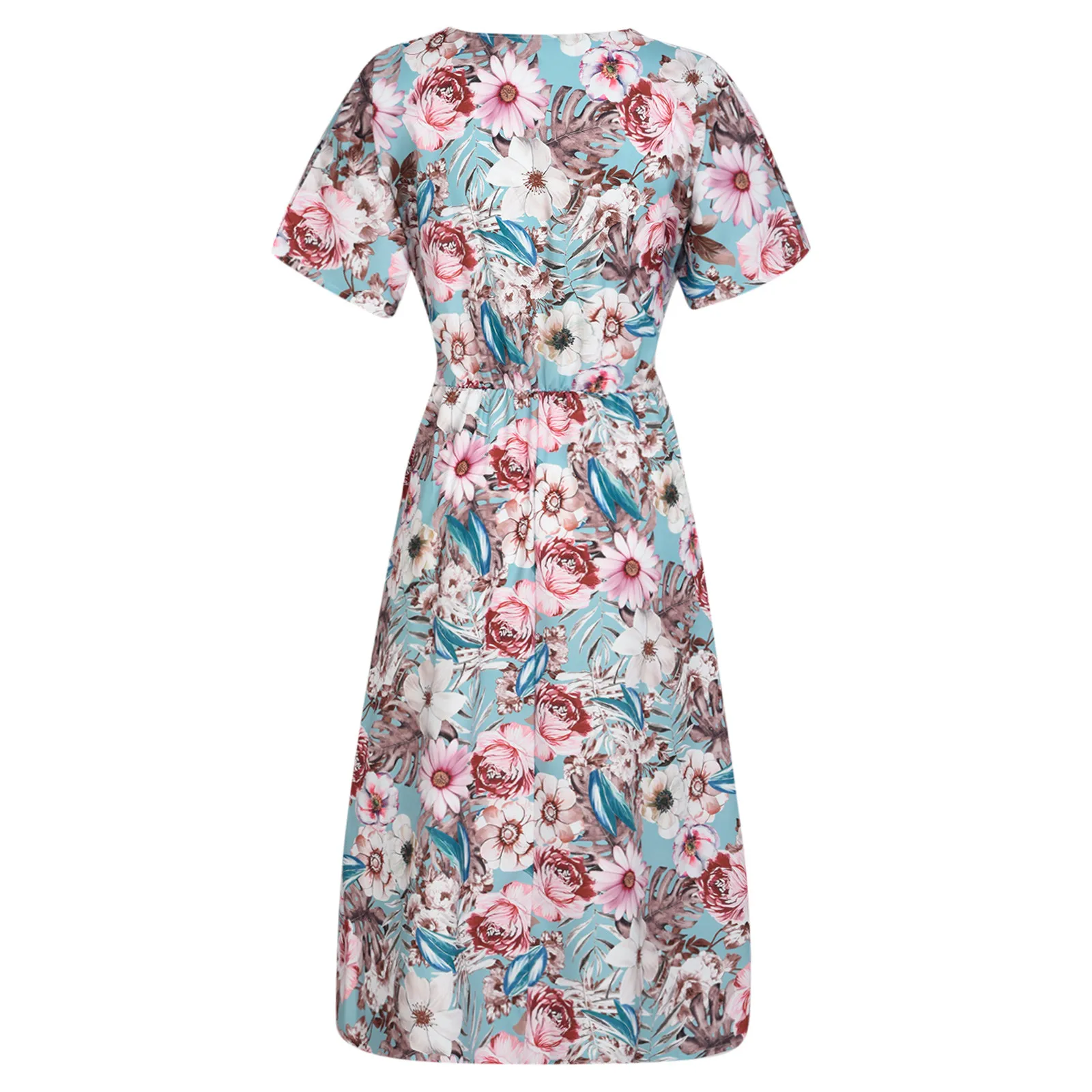ISHOWTIENDA Womens Fashion Dress Short Sleeve V-neck Floral Long Dress With Belt Vestidos Verano 2021 Mujer
ISHOWTIENDA Womens Fashion Dress Short Sleeve V-neck Floral Long Dress With Belt Vestidos Verano 2021 Mujer