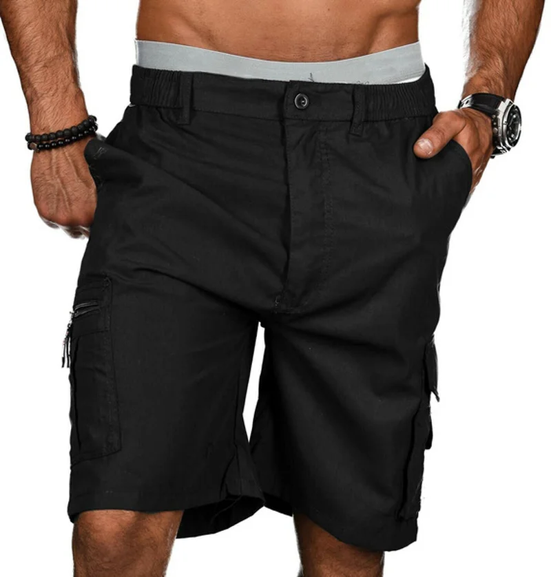 Shorts for Men Summer Short Pants Streetwear Casual Capris Fashion Mens Clothings 2021 Male Shorts Pocket