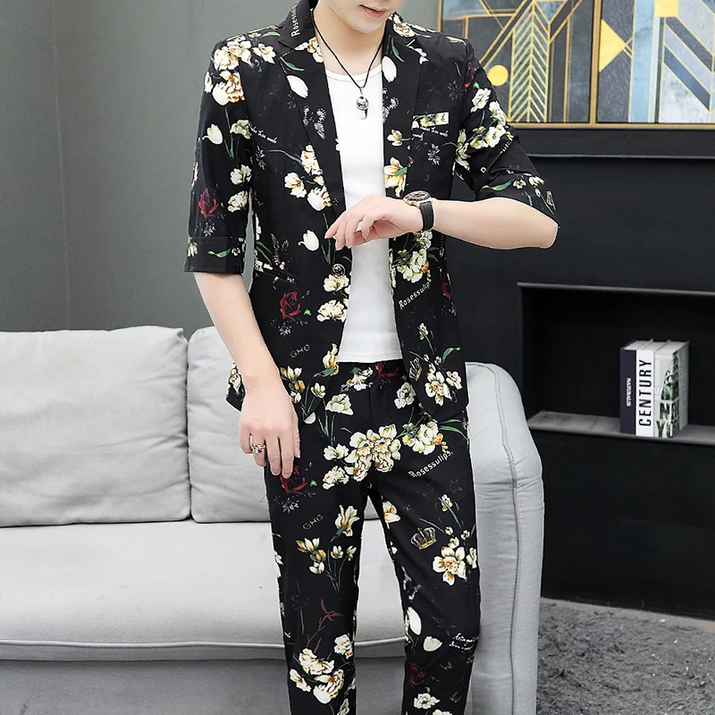 Summer 2pcs Flower Set Business Formal Tuxedo Terno Masculino Costume Homme 2020 Men Suit Casual Slim Fit Groom Wedding Suits
Summer 2pcs Flower Set Business Formal Tuxedo Terno Masculino Costume Homme 2020 Men Suit Casual Slim Fit Groom Wedding Suits