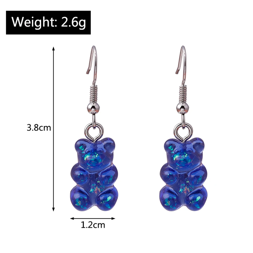 Fashion Sequins New Bear Pendant Earrings for Women and Girls Bright Resin DIY Cartoon Animal Creative Bear Earring Jewelry Gift
Fashion Sequins New Bear Pendant Earrings for Women and Girls Bright Resin DIY Cartoon Animal Creative Bear Earring Jewelry Gift