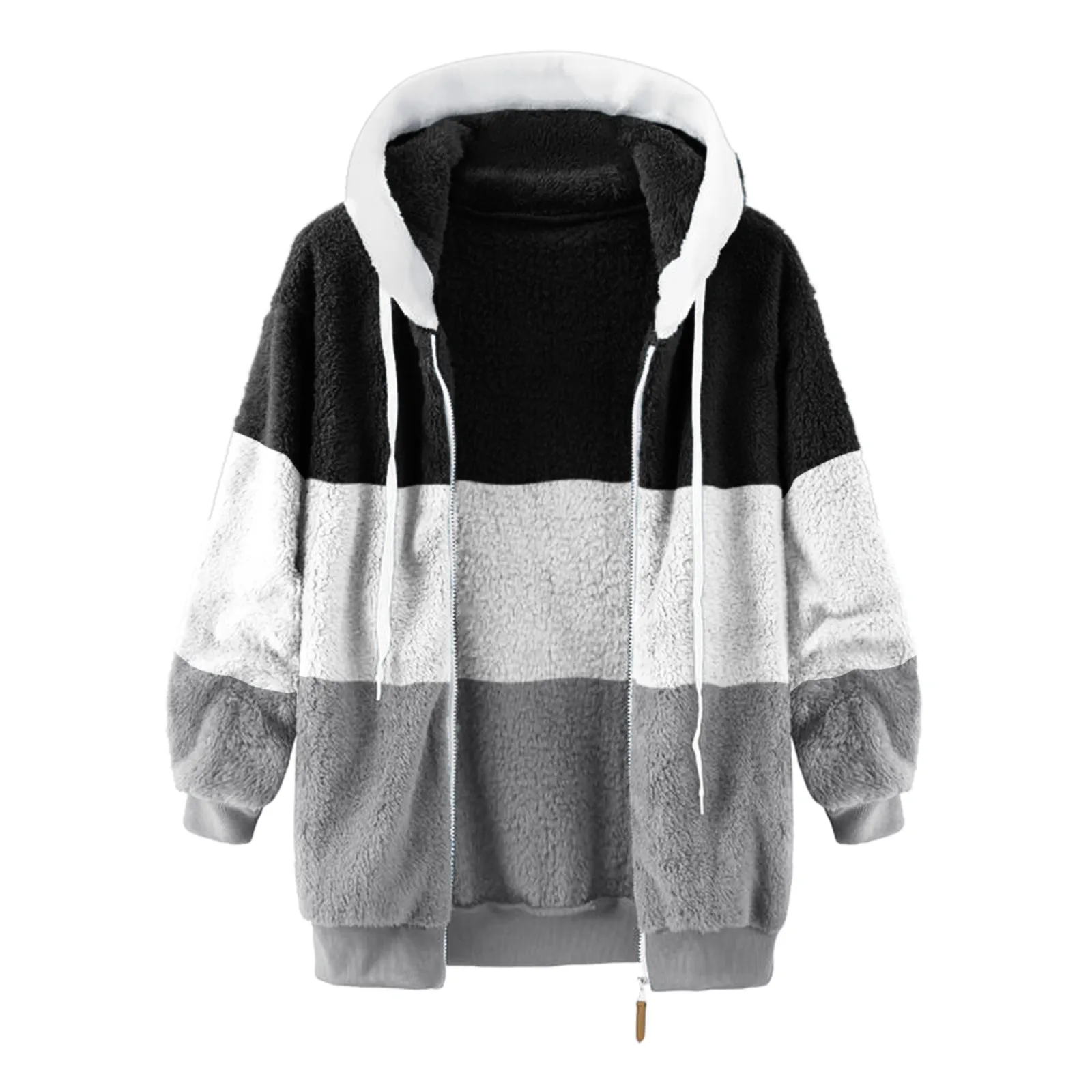 Women's Coat Stitching Three-Dimensional Pocket Cute Hooded Pullover Sweatershirt Solid Artificial Wool Coat Outwear Jacket
Women's Coat Stitching Three-Dimensional Pocket Cute Hooded Pullover Sweatershirt Solid Artificial Wool Coat Outwear Jacket