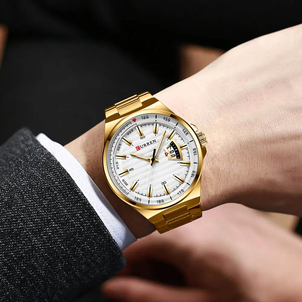 Luxury Casual Brand CURREN Watches Mens Quartz Stainless Steel Band Wristwatches for Male Clock Trendy Business
Luxury Casual Brand CURREN Watches Mens Quartz Stainless Steel Band Wristwatches for Male Clock Trendy Business