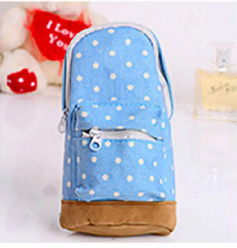 9*16.5*6CM Big Capacity Canvas Backpack Polka Dot Pencils Bag Pencil Cases Pen Storage Cosmetic Bags For School Office
9*16.5*6CM Big Capacity Canvas Backpack Polka Dot Pencils Bag Pencil Cases Pen Storage Cosmetic Bags For School Office