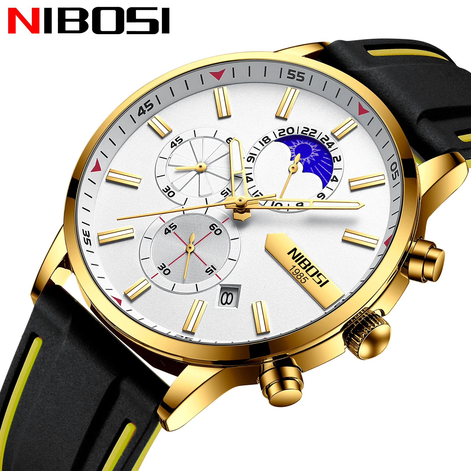 

2021 Top Luxury Brand NIBOSI reloj Watch Men Unique Sport Quartz Mens Watches Date Clock Waterproof Wristwatch Relogio Masculino