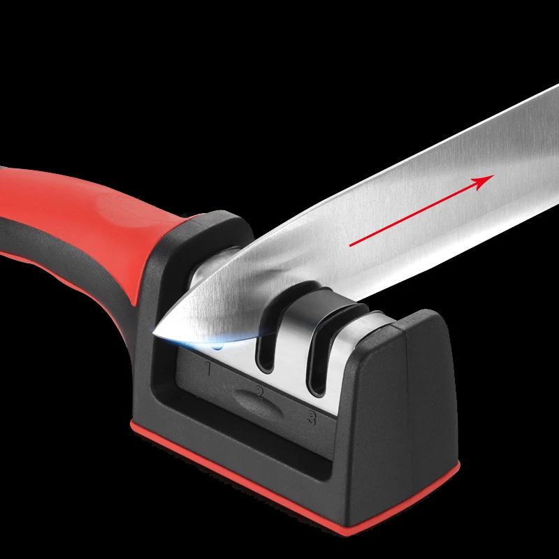 3-Stage Manual Kitchen Knife Sharpening Tool For all Knives Knife Sharpener with 1 More Replace Sharpener
3-Stage Manual Kitchen Knife Sharpening Tool For all Knives Knife Sharpener with 1 More Replace Sharpener