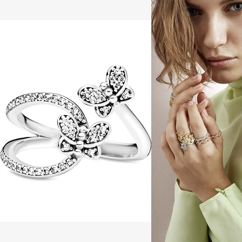 925 Sterling Silver Pan Ring Enchanting Double Butterfly With Crystal Cz Ring For Women Wedding Party Fashion Jewelry
925 Sterling Silver Pan Ring Enchanting Double Butterfly With Crystal Cz Ring For Women Wedding Party Fashion Jewelry