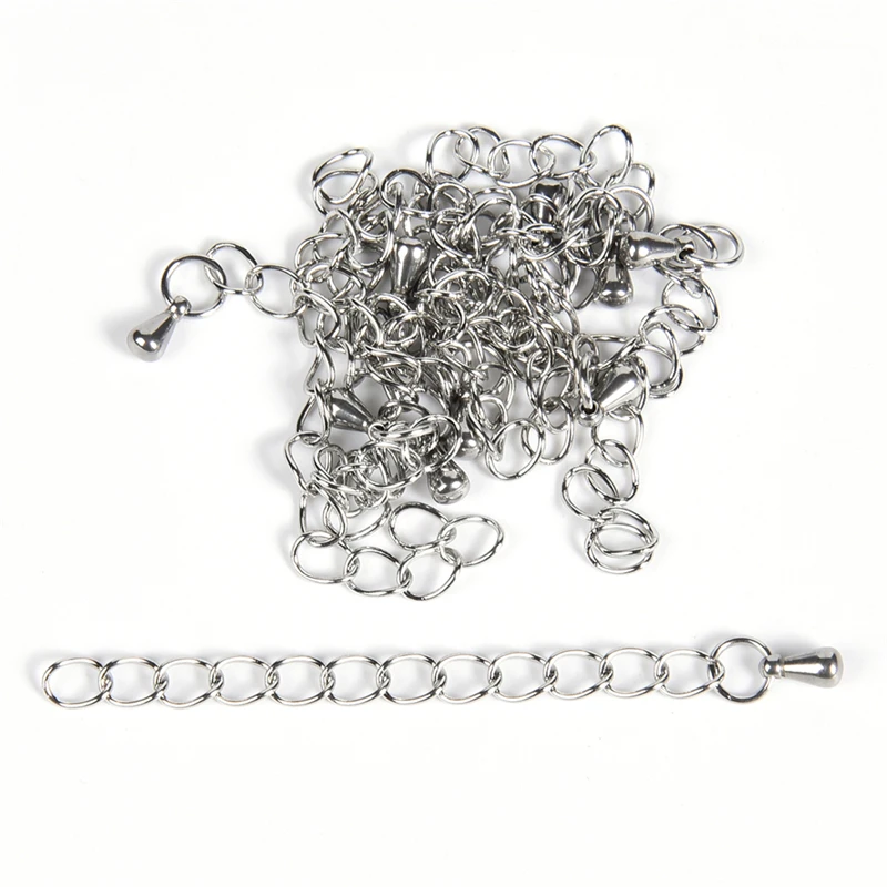 10Pcs/Lot 5/7cm Stainless Steel Water Drop Extender Chains for Necklace Bracelet DIY Accessories for Jewelry Making Supplies
10Pcs/Lot 5/7cm Stainless Steel Water Drop Extender Chains for Necklace Bracelet DIY Accessories for Jewelry Making Supplies
