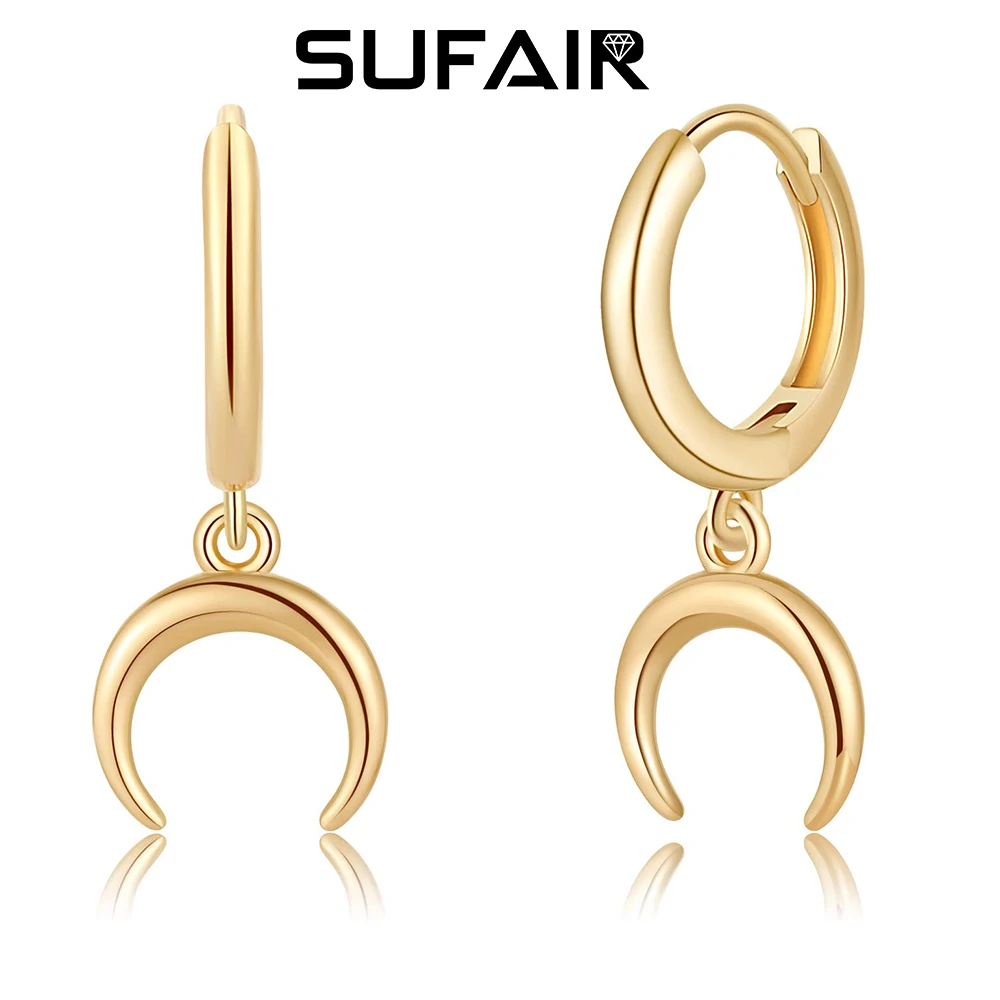 Sufair S925 Sterling Silver Crescent Moon Dangle Earrings for Women 14k Gold Filled Minimalist Boho Punk Earring Girl Jewelry
Sufair S925 Sterling Silver Crescent Moon Dangle Earrings for Women 14k Gold Filled Minimalist Boho Punk Earring Girl Jewelry