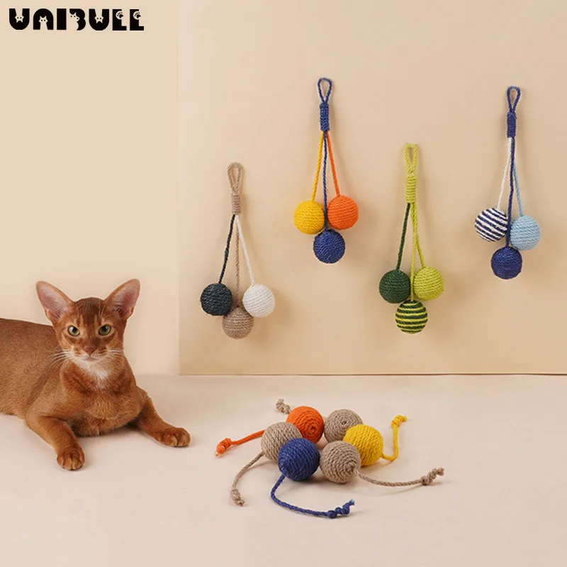 Cat Pet Sisal Rope Weave Ball Teaser Play Chewing Rattle Scratch Catch Toy Interactive Scratch Chew Toy For Cute Pet Cat Dog
Cat Pet Sisal Rope Weave Ball Teaser Play Chewing Rattle Scratch Catch Toy Interactive Scratch Chew Toy For Cute Pet Cat Dog