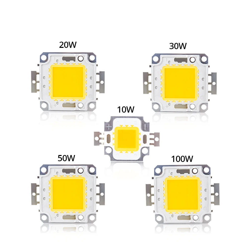 

DC 12V 10W COB Chip Lampe Led-lampe 36V 20W 30W 50W 100W DIY Strahler Warmwei Kaltwei Hohe Helligkeit Perle Flutlicht