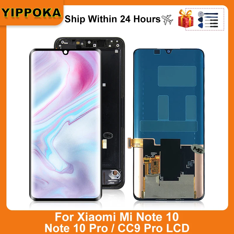 6.47" Original For Xiaomi Note 10 LCD Display Touch Screen Assembly For Xiaomi CC9 Pro Display MI Note 10 Pro Replacement Parts
6.47" Original For Xiaomi Note 10 LCD Display Touch Screen Assembly For Xiaomi CC9 Pro Display MI Note 10 Pro Replacement Parts