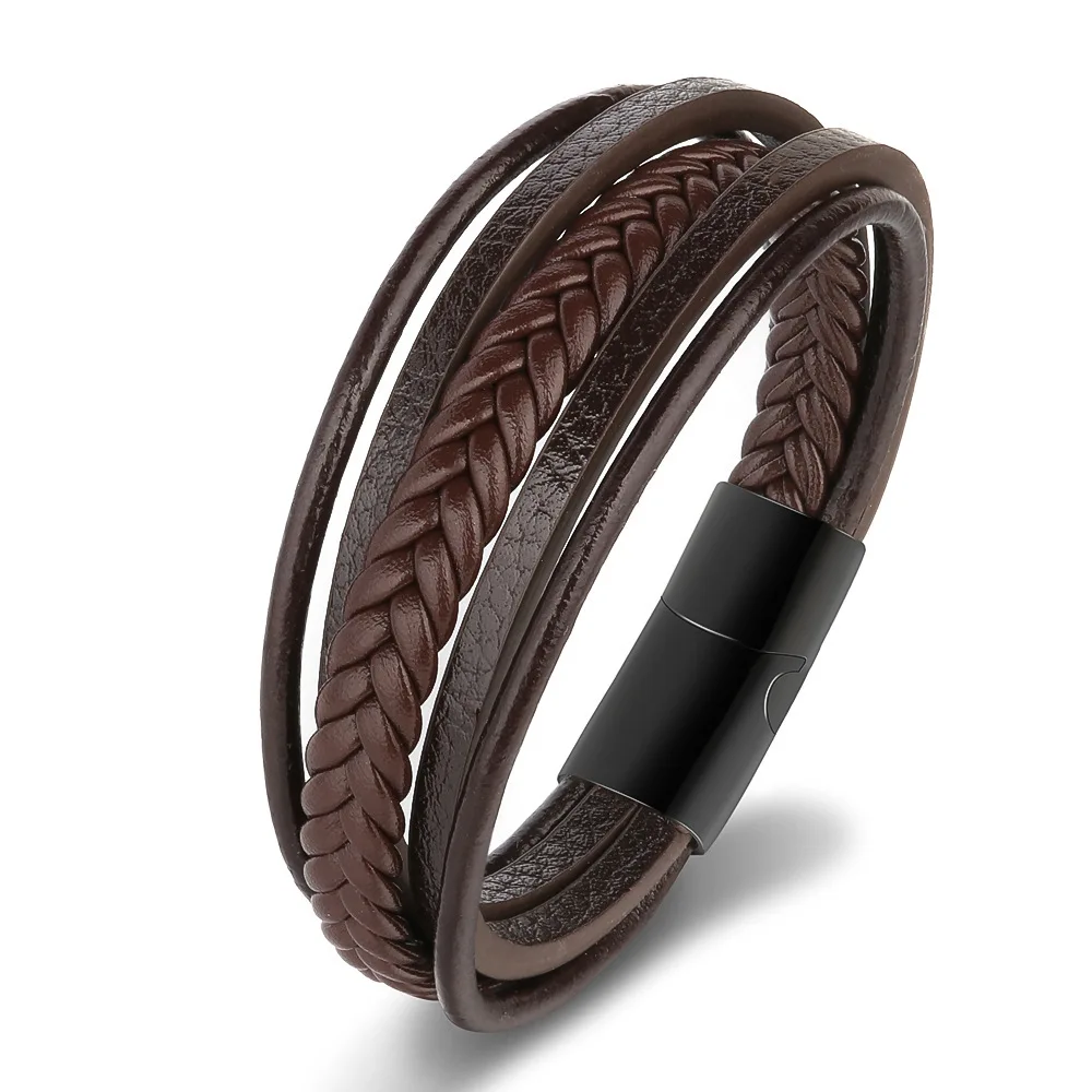 Vintage Cowhide Rope Bracelet Hand Woven Leather Stainless Steel Bracelet Leather Titanium Steel Men's Bracelet
Vintage Cowhide Rope Bracelet Hand Woven Leather Stainless Steel Bracelet Leather Titanium Steel Men's Bracelet