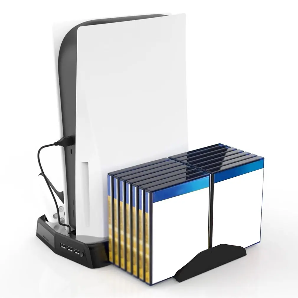 For PS5 Vertical Game Cooling Fan Stand for PlayStation 5 Digital Edition with 14 Game Slots 3 Hub Port Dual Controller Charging
For PS5 Vertical Game Cooling Fan Stand for PlayStation 5 Digital Edition with 14 Game Slots 3 Hub Port Dual Controller Charging