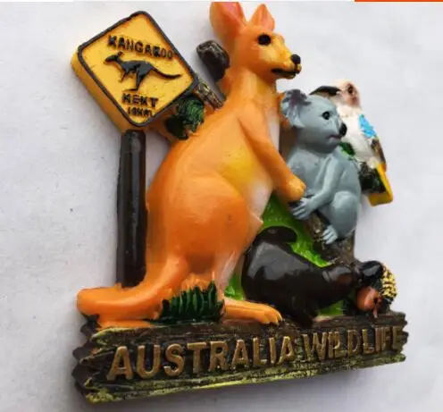 

Resin 3D Australia Tourism Souvenir Wildlife Kangaroo Koala Refrigerator Magnets Decorative Fridge Magnet Home Decor