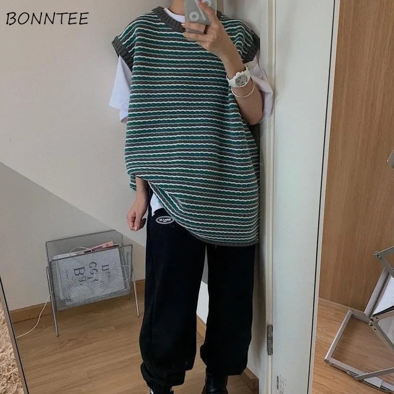 Women Sweater Vest Autumn Female Outwear Womens Shrug Striped Retro Harajuku BF Ulzzang Streetwear Casual Preppy All-match Baggy
Women Sweater Vest Autumn Female Outwear Womens Shrug Striped Retro Harajuku BF Ulzzang Streetwear Casual Preppy All-match Baggy