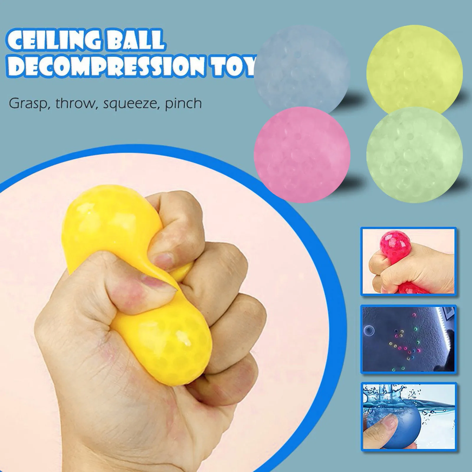 4PC Fidget Toys Stress Ball Luminous Sticky Squash Sticky Target Ball Decompression Toy Children Gift Stress Relief Balls10ml #5
4PC Fidget Toys Stress Ball Luminous Sticky Squash Sticky Target Ball Decompression Toy Children Gift Stress Relief Balls10ml #5