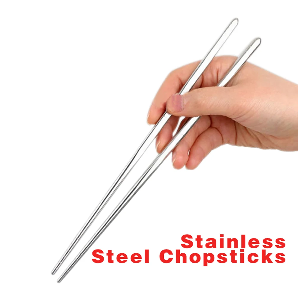 1 Pair Stainless Steel Chopsticks Non-slip Reusable Chopstick Home Kitchen Food Sticks GR5
1 Pair Stainless Steel Chopsticks Non-slip Reusable Chopstick Home Kitchen Food Sticks GR5